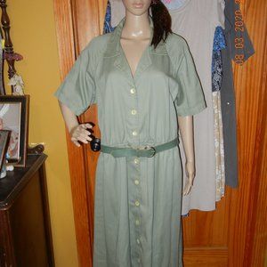 COPY - VINTAGE RETRO Classic Casual Day Midi  Dress sz 20 (wd49)
